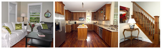 Chester Vacation House - Living Room, Kitchen and Entryway